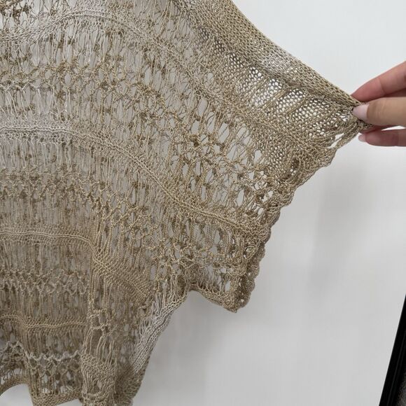 Democracy Sheer Crochet Knit Coastal Top Coastal Size Medium Boho - Picture 6 of 7